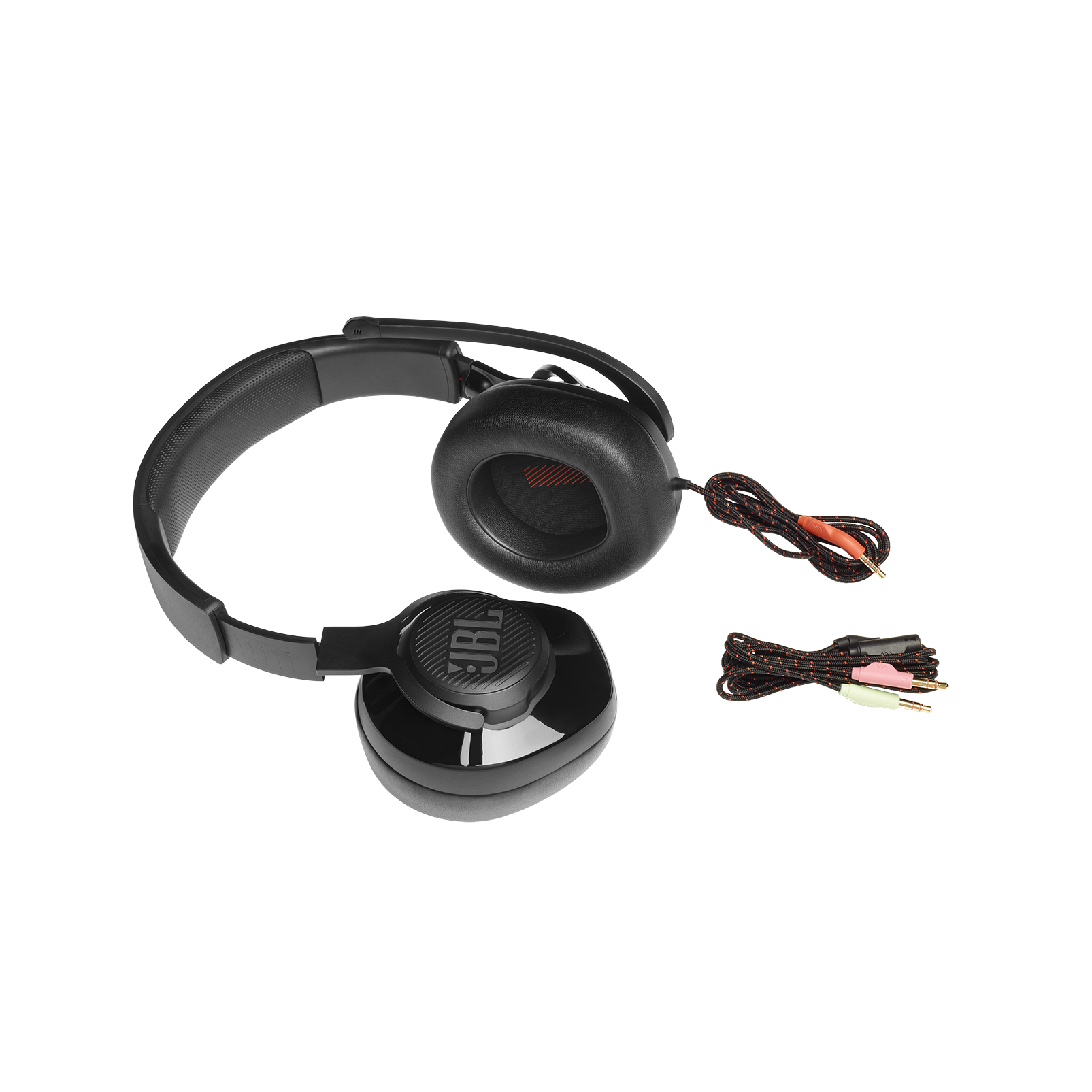 JBL Quantum 200 Wired overear gaming headset with flipup mic